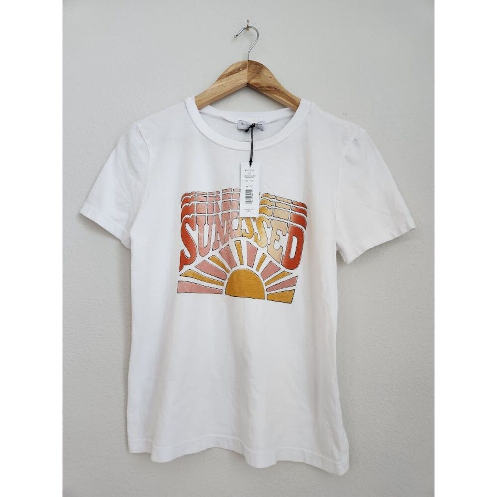 Michael Stars SUNKISSED GRAPHIC CREW NECK TEE-WHITE | Size XS - Picture 2 of 9